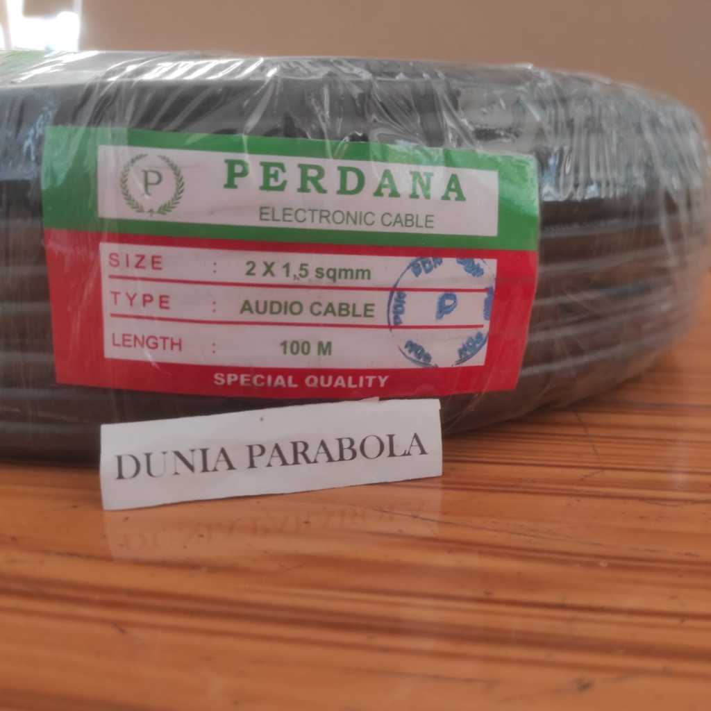 PERDANA kabel audio serabut NYYHY hitam 2 x 1,5 2x1,5mm Perdana PER  METER kabel NYYHY kabel listrik