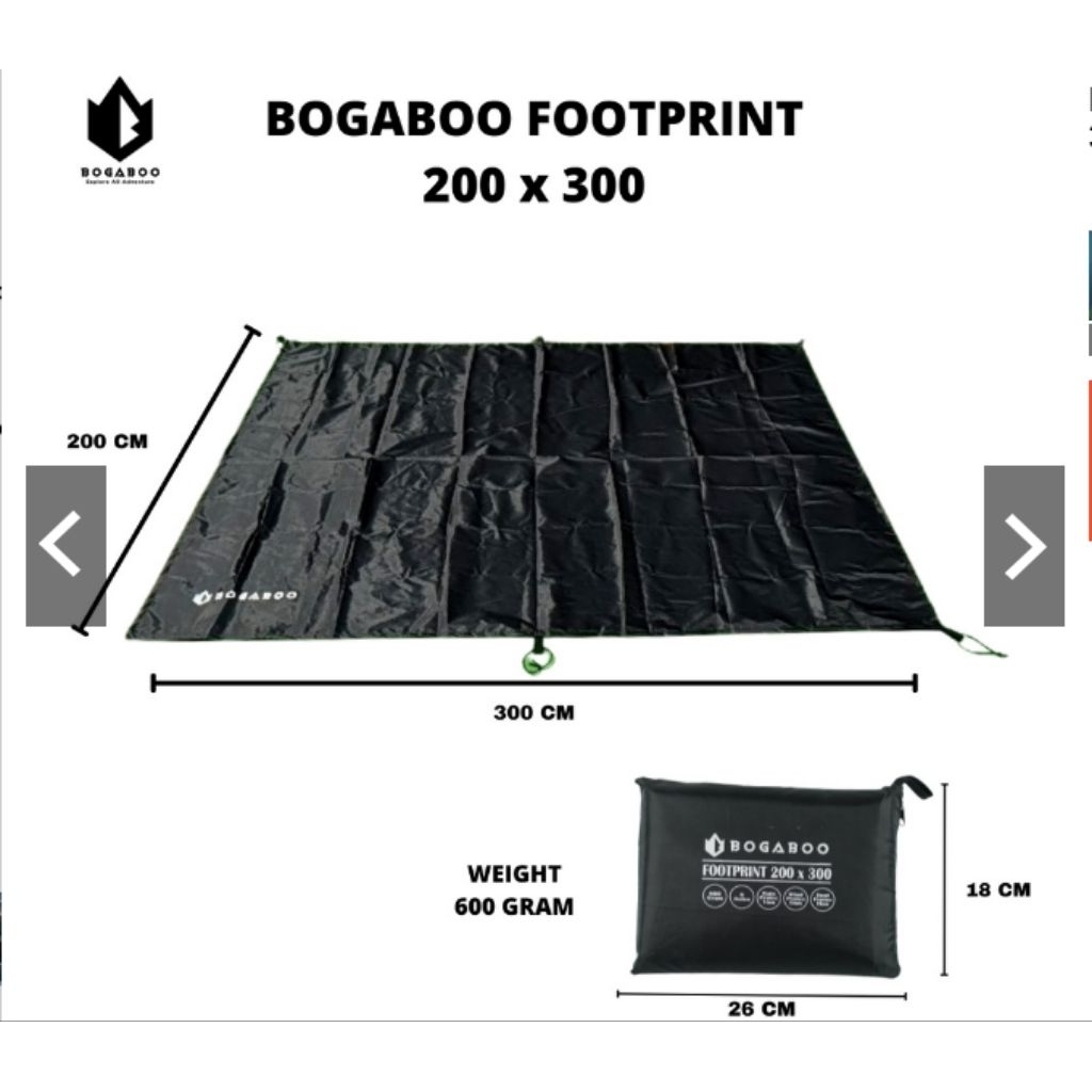 Footprint / Alas Tenda Merk Bogaboo Alas Tenda - Terpal Tenda Bisa Untuk QUECHUA ARPENAZ FAMILY