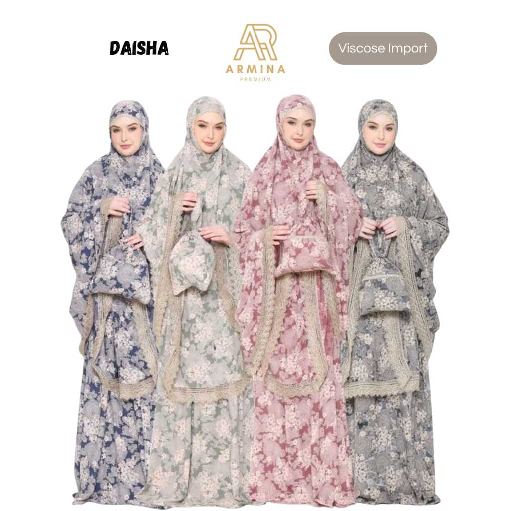 Mukena Rayon Visoce Motif Bunga Daisha Renda