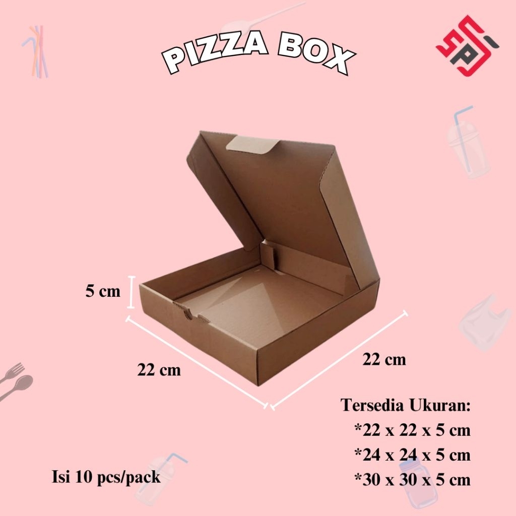 Semarak Plastik -  Pizza Box/Dus Pizza isi 10 pcs