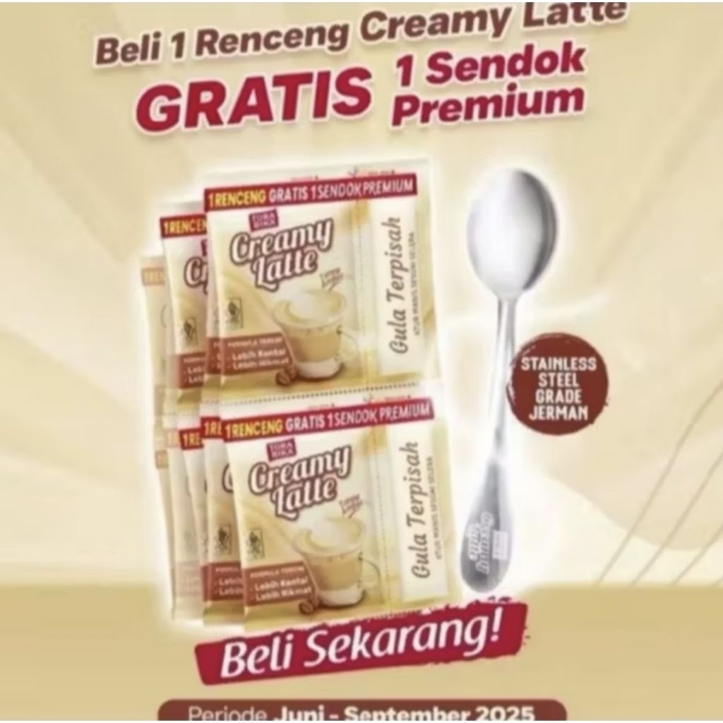 TORABIKA CREAMY LATTE RENCENG FREE SENDOK