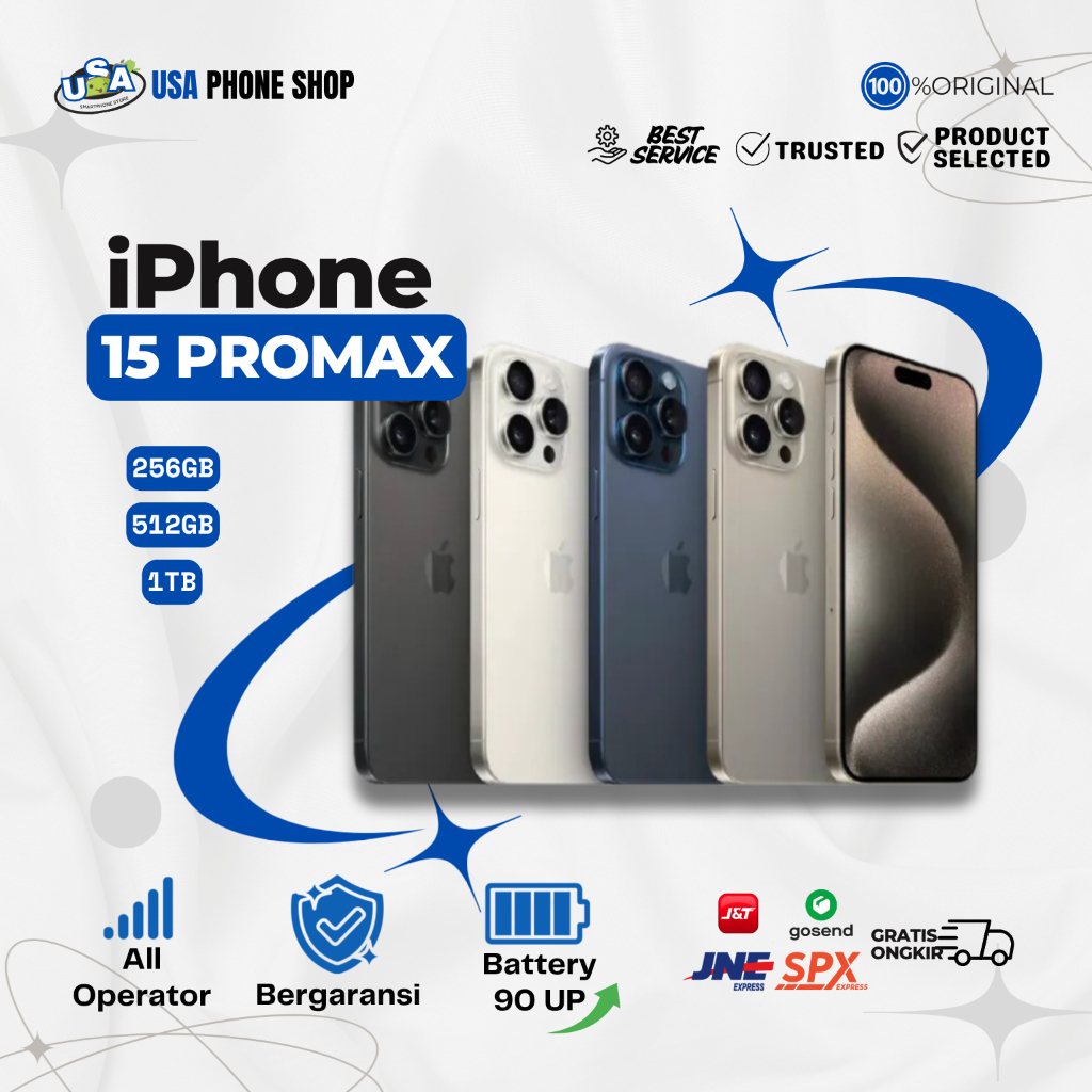iPhone 15 Pro Max ex Ibox Garansi 100%Original iPhone Fullset All Operator 256GB 512GB 1TB