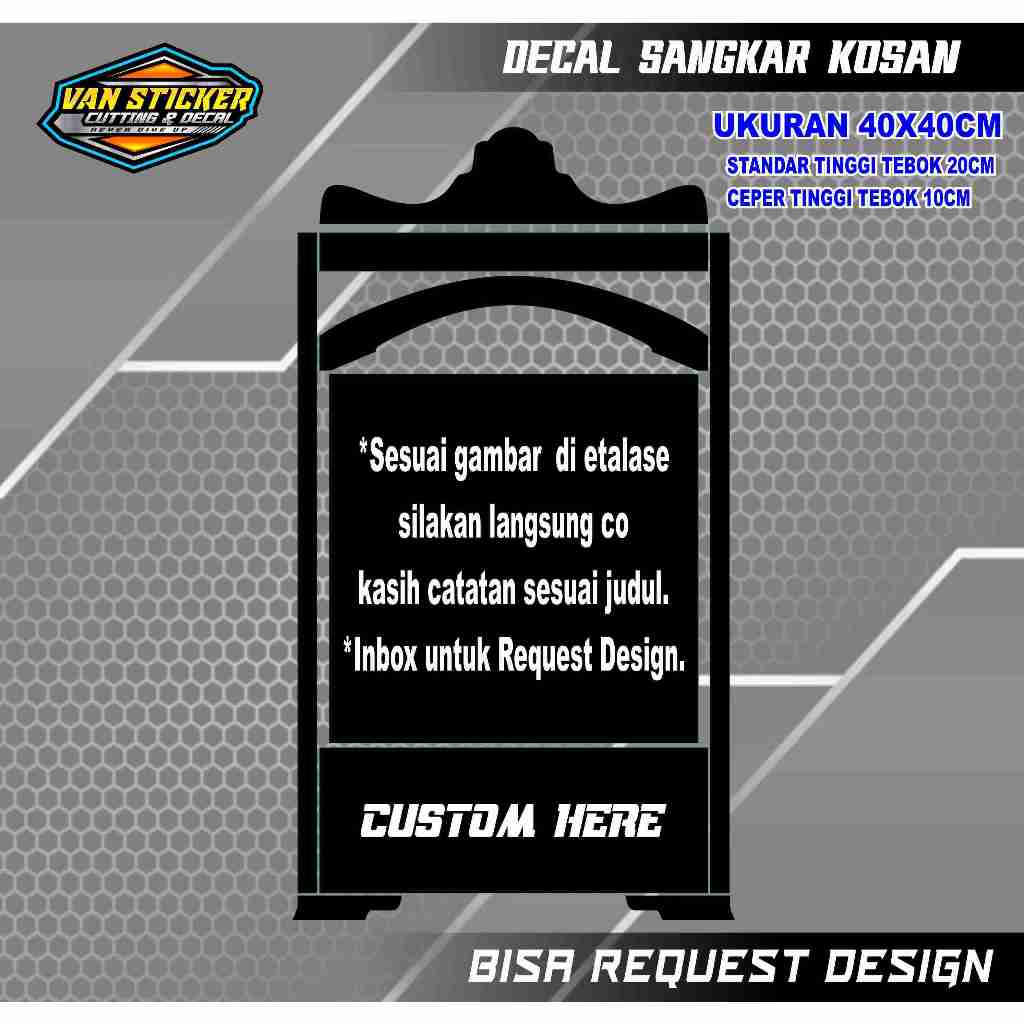 decal sangkar kosan 40cm x 40cm