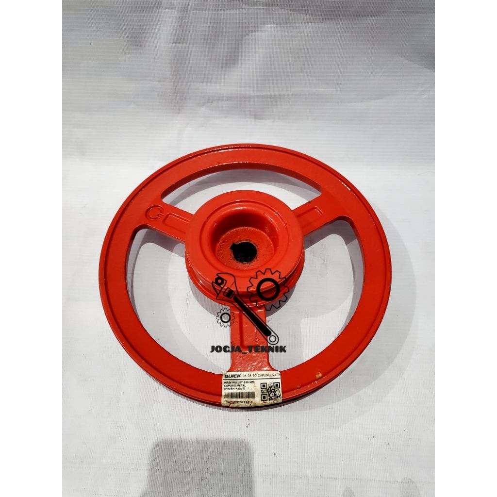 Main Pulley / Pulley Gerbok / Pulley Gardan / Pully Utama Traktor Capung Metal 260MM Quick Original