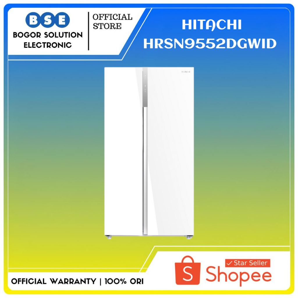 Hitachi HRSN9552DGWID Matte Glass White Kulkas Hitachi Inverter HRSN9552 - Matte Glass White hitachi