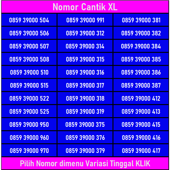 Kartu Perdana Nomor Cantik XL Axiata Support 5G