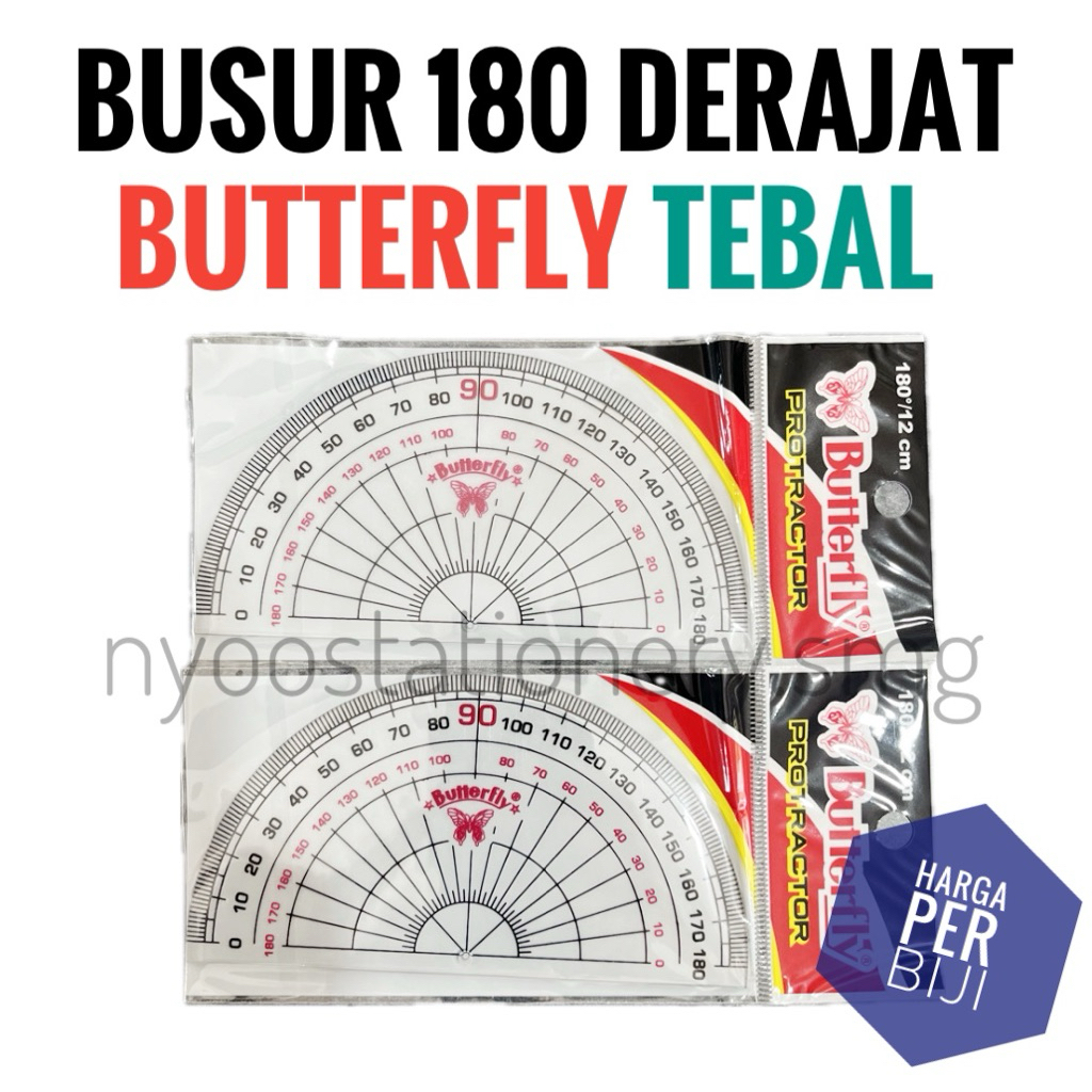 BUSUR DERAJAT 180 DERAJAT BUTTERFLY PLASTIK TEBAL