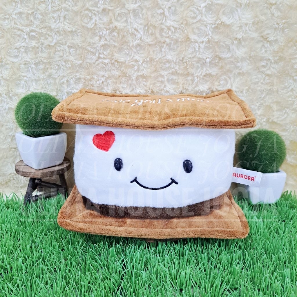 Boneka Marshmellow Love AURORA Boneka Love You Smore Marshmellow