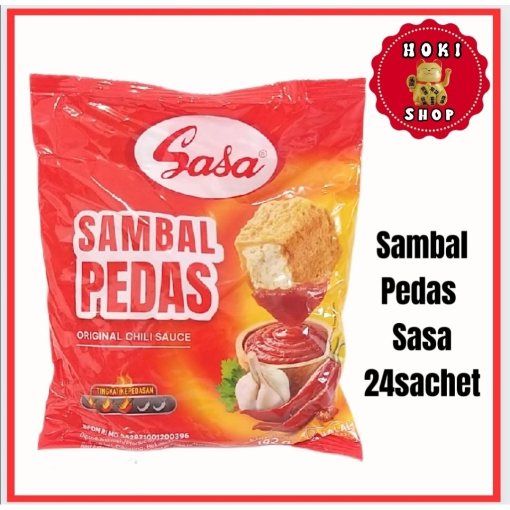 Sasa Saus Sambal Pedas Sachet isi 24pcs @8g / Sasa Sambal Asli / Saus Sasa / Saos Sasa / Sambal Sasa
