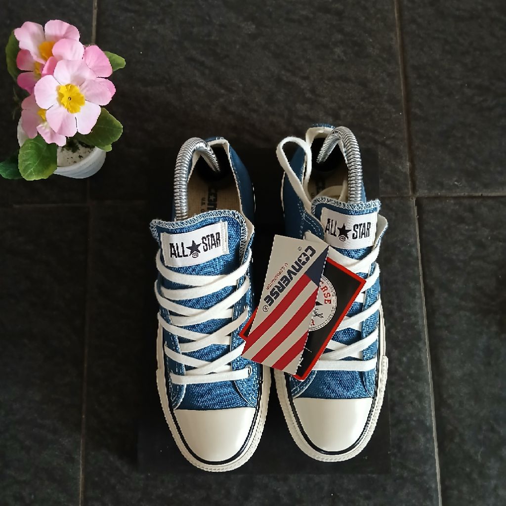 New Sepatu Converse Kanvas Hemp Warna Light Navy – Size 23 cm / EU 36.5 – Import Jepang
