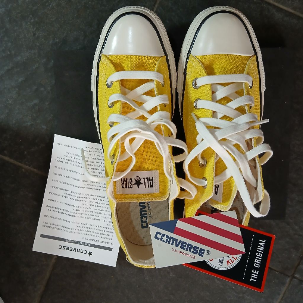 Sepatu Converse Kanvas Hemp  Warna Kuning – Import Jepang