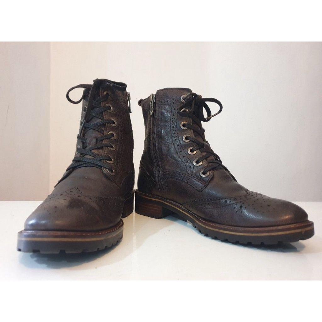 Vintage Buffalo Wingtip Boots Size 39