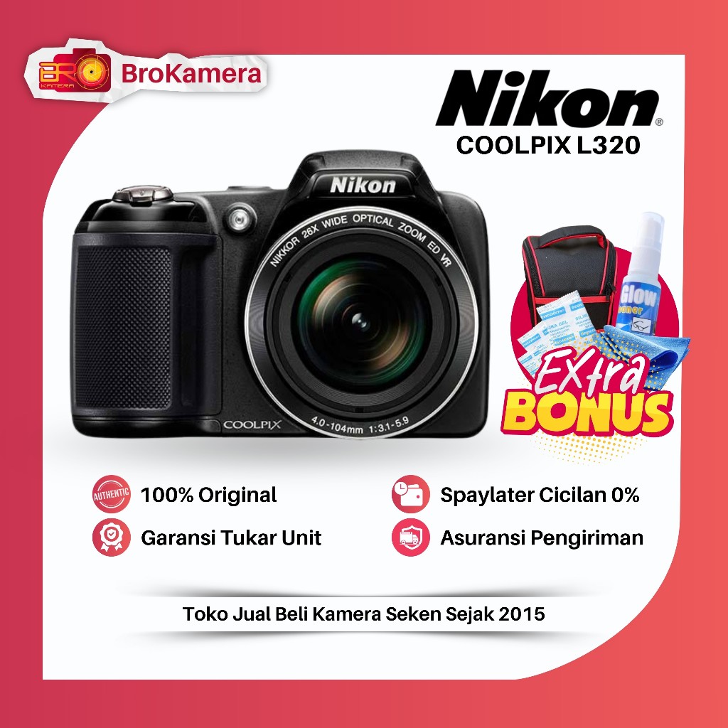 Nikon Coolpix L320 - Kamera Prosumer Fullset