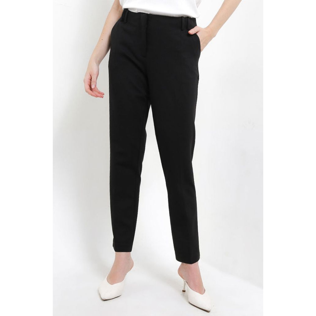 Celana Hitam Kantor Wanita | Celana Formal Bahan Stretch Wanita