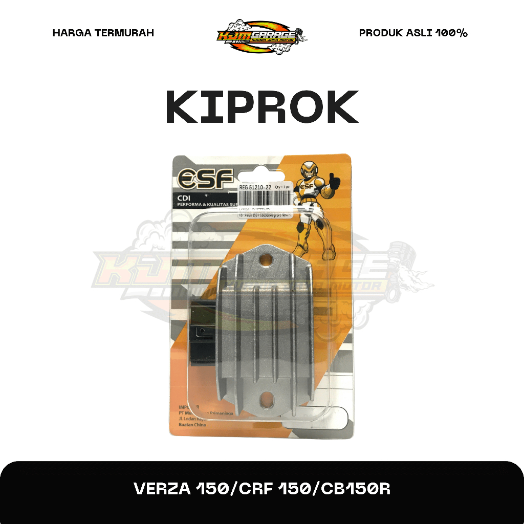 Kiprok/Regulator Verza 150 / CRF 150 / CB150R K15 2012-15 / CBR150R K45A 2014-16/Megapro New FI (5pi