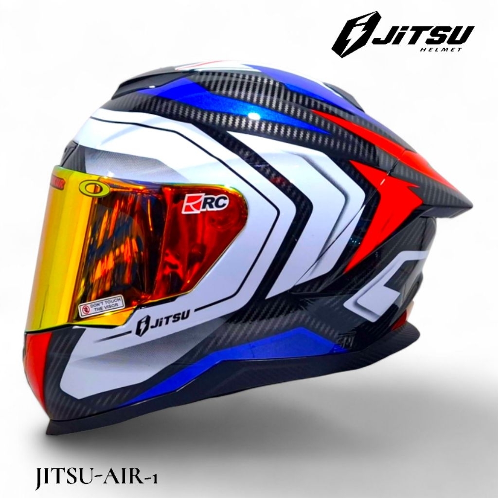 Helm Jitsu air 1 carbon teck glos paket ganteng Spoiler 3D