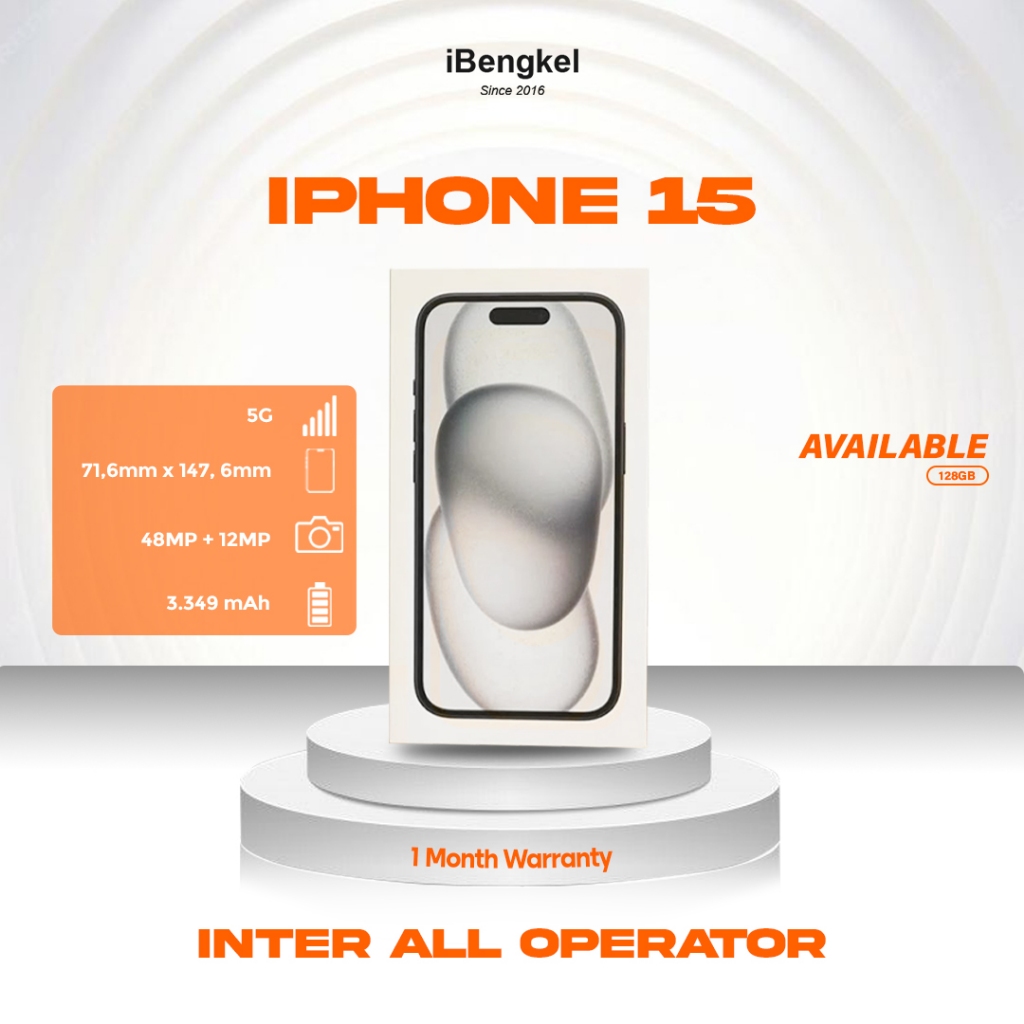 [NEW] iPhone 15 128GB 256GB - Garansi Resmi Indonesia iBox TAM - HP Apple Original