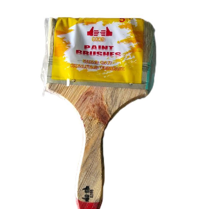 Kuas Cat 5" Gagang Kayu / Kuas Tembok / Kuas Lukis Tembok/ Kuas Gagang Kayu/ Kuas cat Tembok Murah