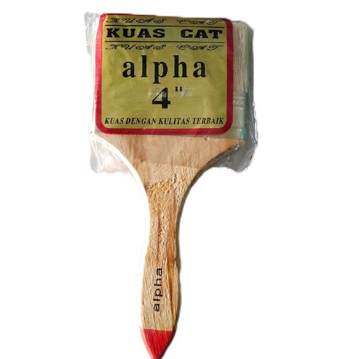 Kuas Cat 4" Gagang Kayu / Kuas Tembok / Kuas Lukis Tembok/ Kuas Gagang Kayu/ Kuas cat Tembok Murah