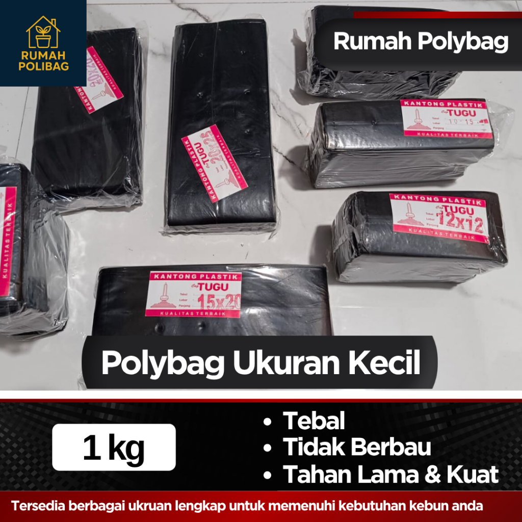 1kg -  Polybag Tanaman Ukuran Kecil Plastik Polybag / Polibag Tanaman Untuk Semai Terlaris