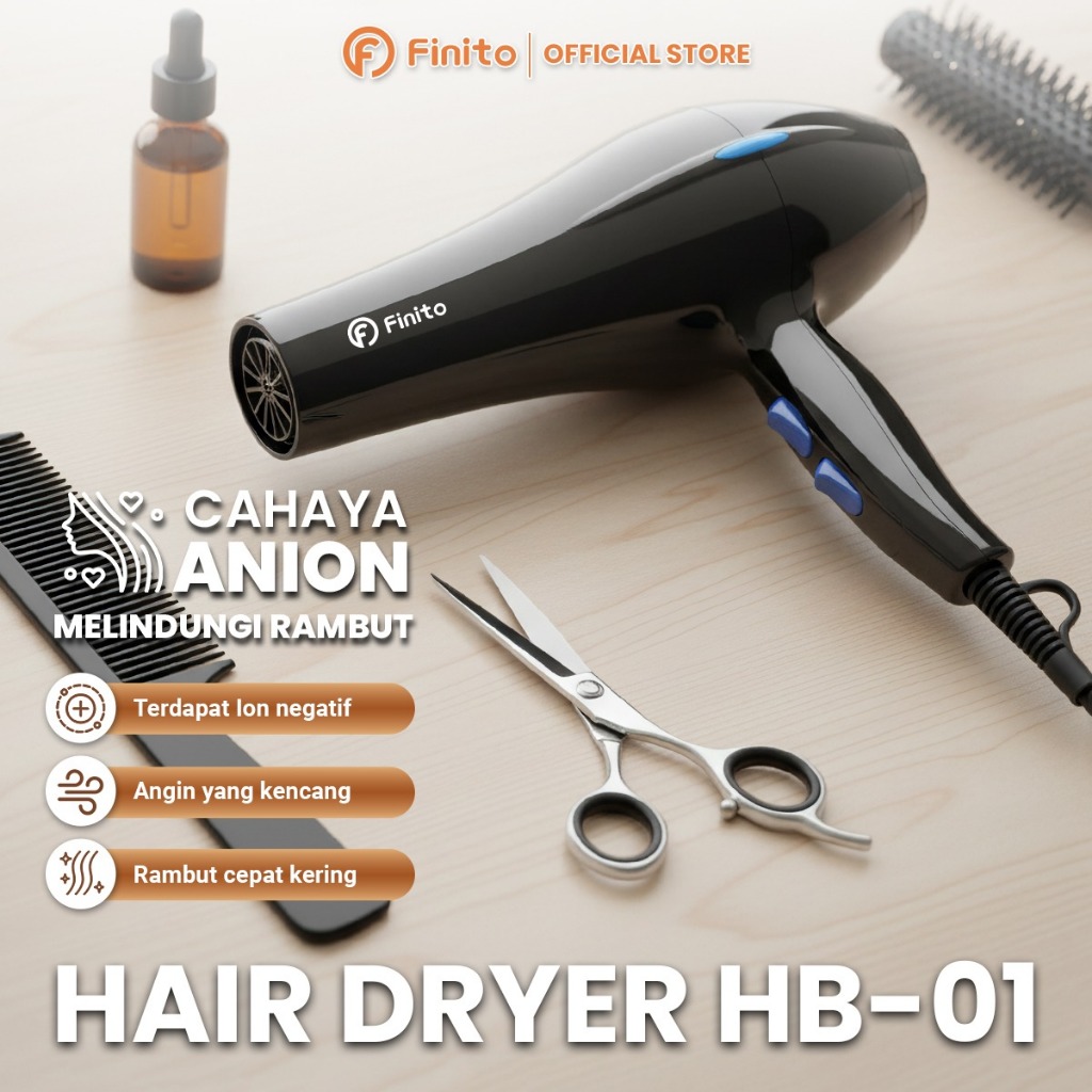 FINITO Hair Dryer HB 01 Pengering Rambut Alat Styling Salon
