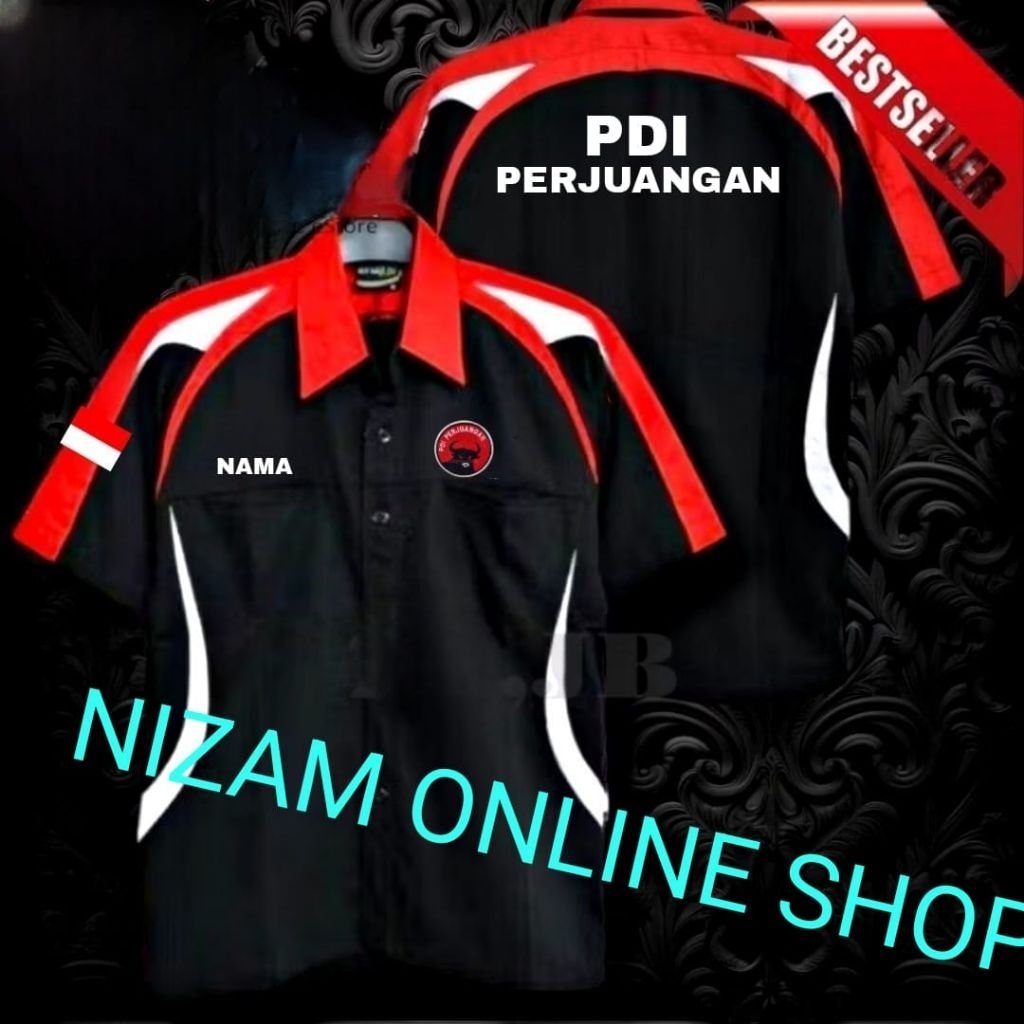 Kemeja PDI perjuangan seragam PDI perjuangan baju PDI perjuangan baju dinas PDI perjuangan pdh PDI p