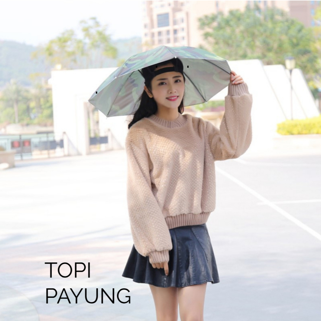 [ SUPER ] Topi Payung Kepala Dewasa