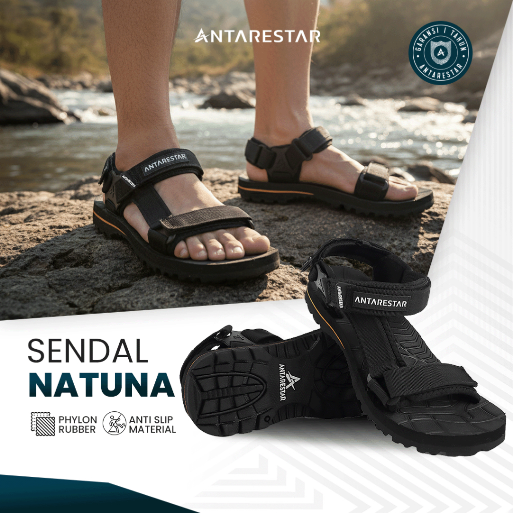 ANTARESTAR Official - Sandal Gunung Natuna Sendal Tali Belakang Sandal Pria Wanita Original