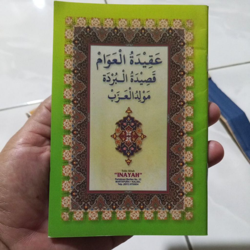 aqidatul awam,Burdah,maulid azab, ukuran saku