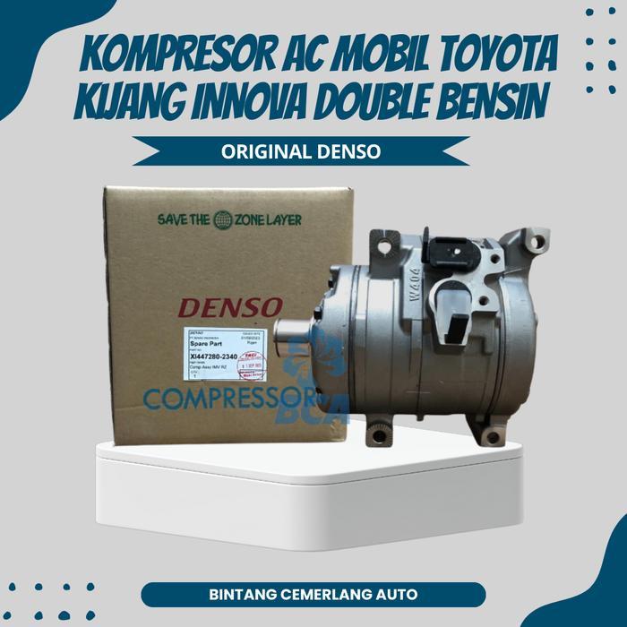 KOMPRESOR AC MOBIL TOYOTA KIJANG INNOVA DOUBLE BENSIN DENSO ASLI