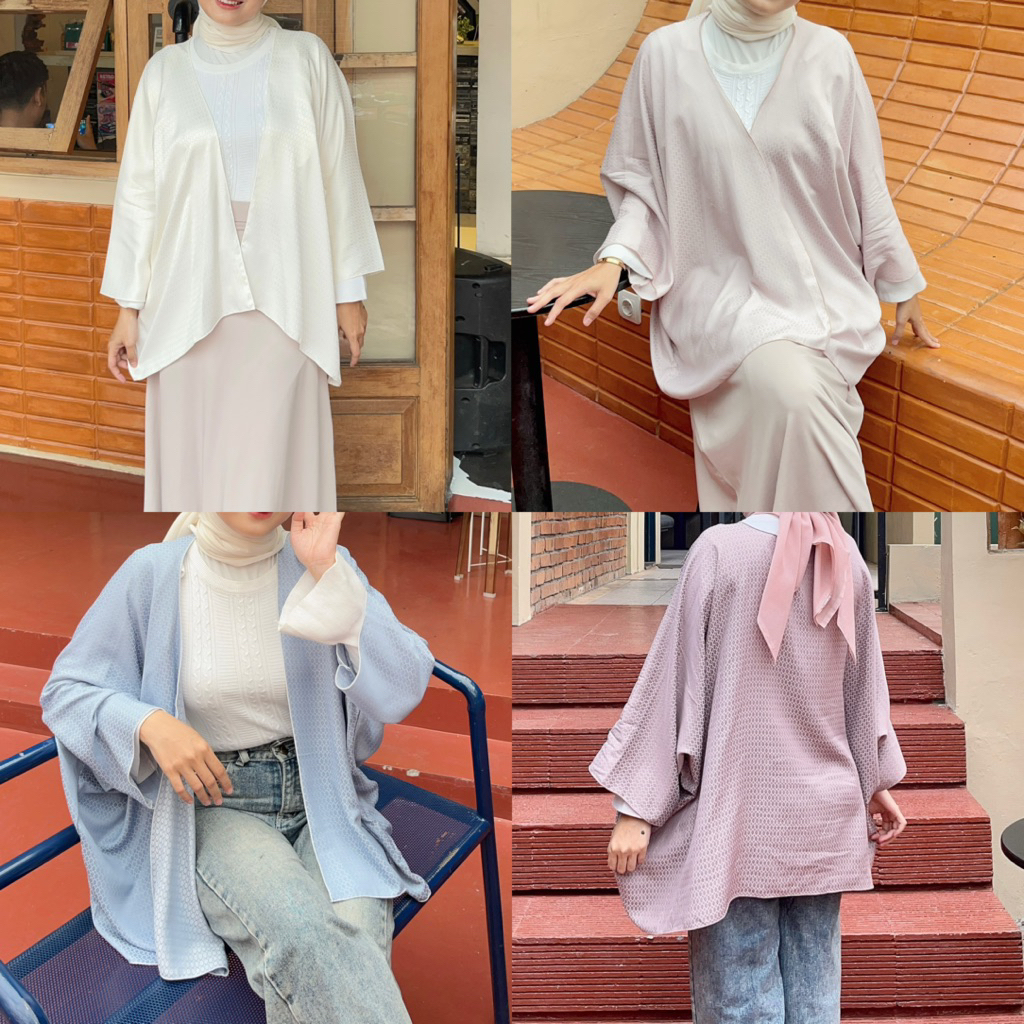 Veirra Outer-outer wanita-outer brokat-outer kondangan-outer kimono ~by Fivefourite.wear