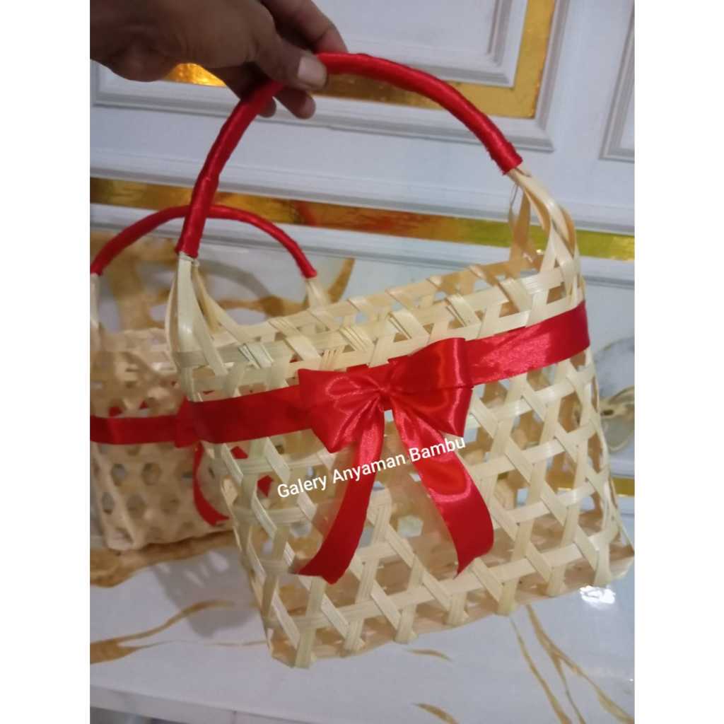 TAS BUAH // KERANJANG PARSEL // TAS SOUPENIR KERANJANG HAMPERS // KERANJANG BAMBU TAS ROTAN UNIK MUR
