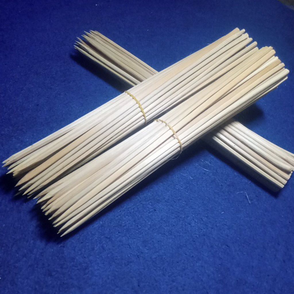 Tusuk sate tusukan stik bambu 40 cm tusuk sate dako chi tusuk sate seafood tebal 7 mm per 50 pcs
