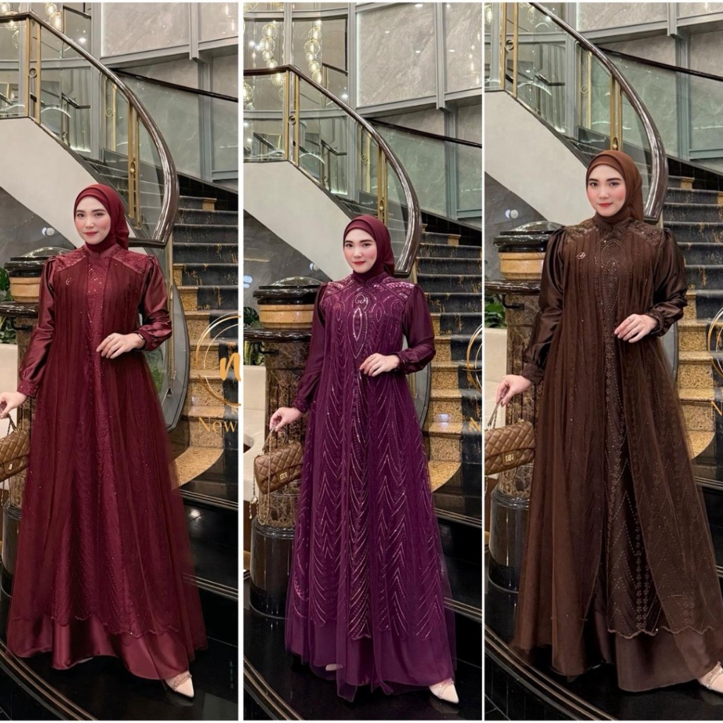 LuxuryFashion READY GAMIS DRESS WANITA VIOLA BY NEW LUSY BEST SELLER