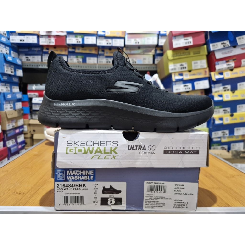 New Special Edition Skechers Go Walk Flex Ultra Sneakers Shoes Mens 216484/BBK Original BNIB