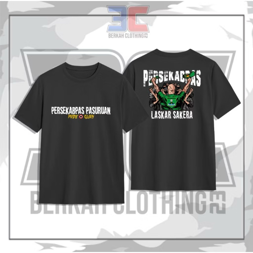 T-shirt kaos Baju Supporter persekabpas Pasuruan “Laskar Sakera” Pride & Glory