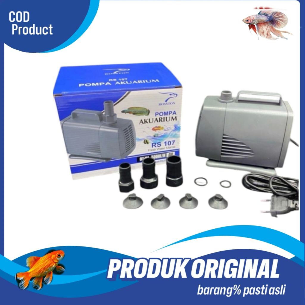 Pompa Air Aquarium Kolam Koi Rosston RS 107 108 Power Head Aquarium 6000 LH