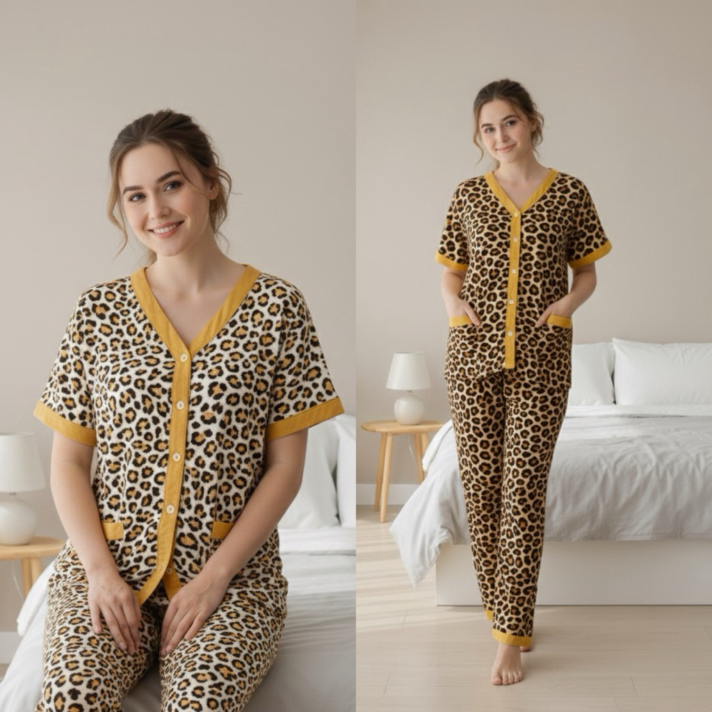 SET YURA PIYAMA RAYON PREMIUM BAJU TIDUR WANITA BUSUI RUMAHAN ONESET