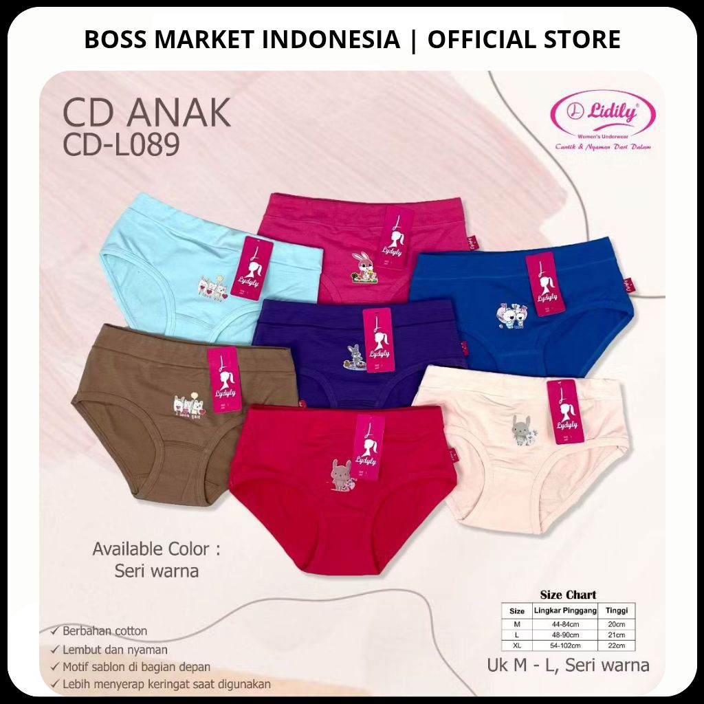 Celana Dalam Anak LYDYLY / LIDILY L.089 - Bahan Katun Pakaian Dalam Anak Perempuan