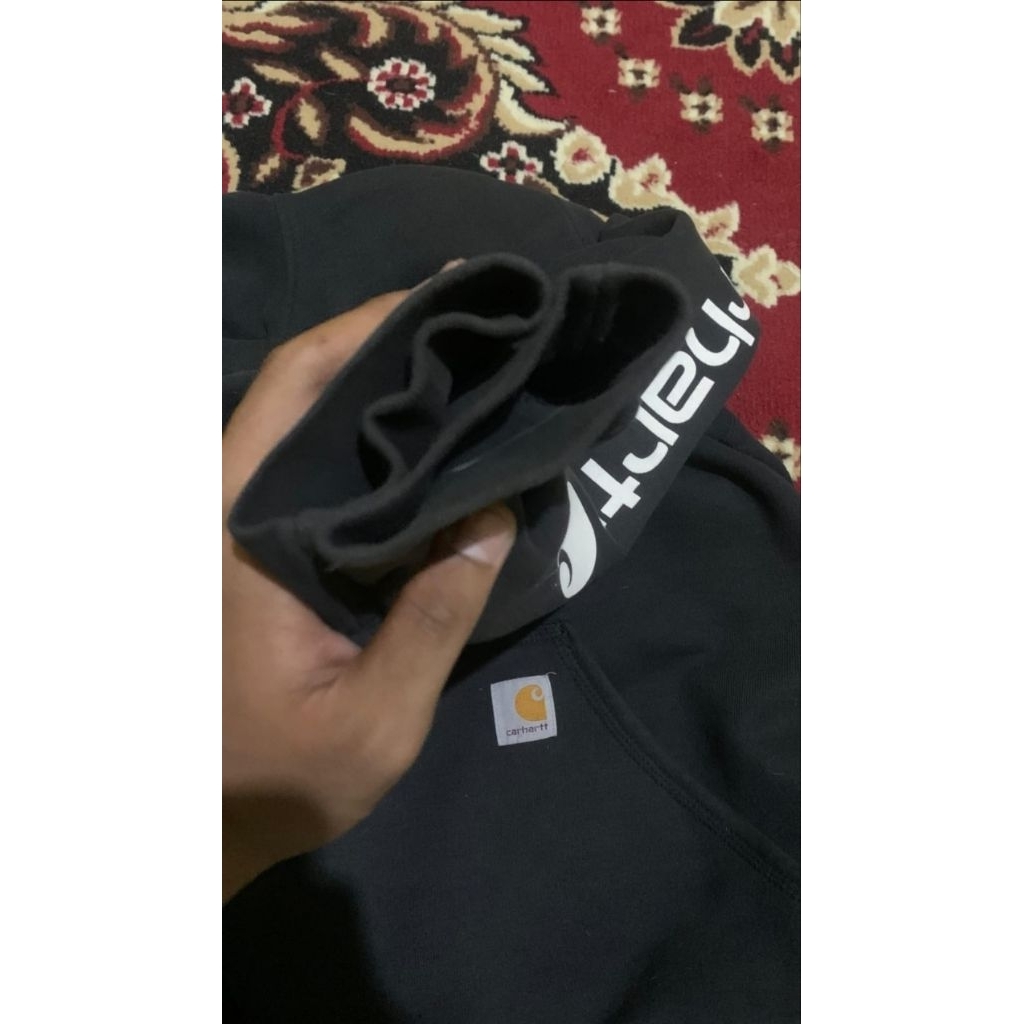Hoodie Carhatt Sleeve Logo Black