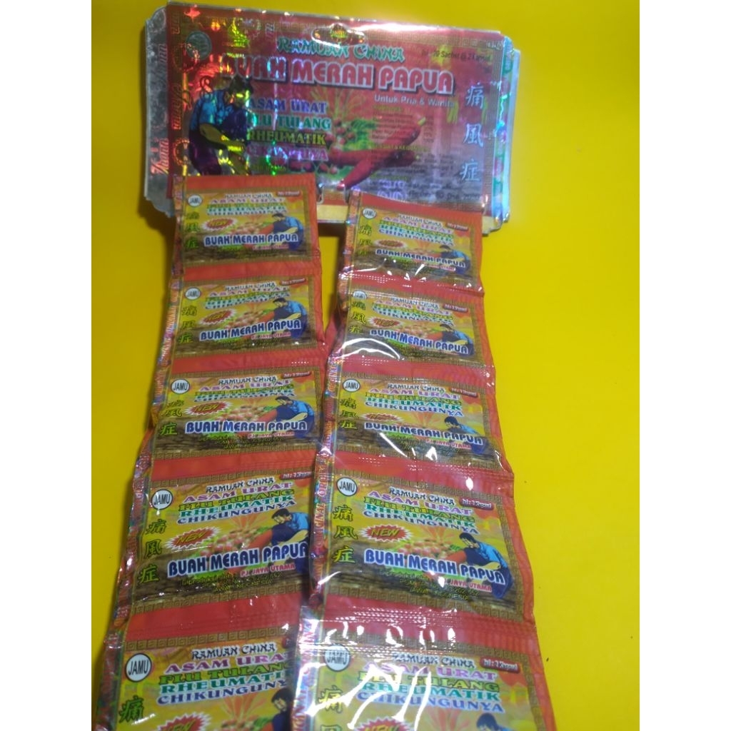 Kapsul BM PAPUA Renceng 20 Sachet Untuk Asam Urat & Nyeri Sendi
