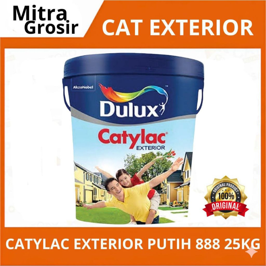 DULUX CATYLAC EXTERIOR PUTIH 888 25KG | CATYLAC EXTERIOR PUTIH / BRILLIANT WHITE 25KG