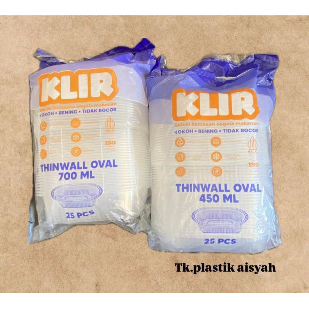 Thinwall KLIR oval 750ml
