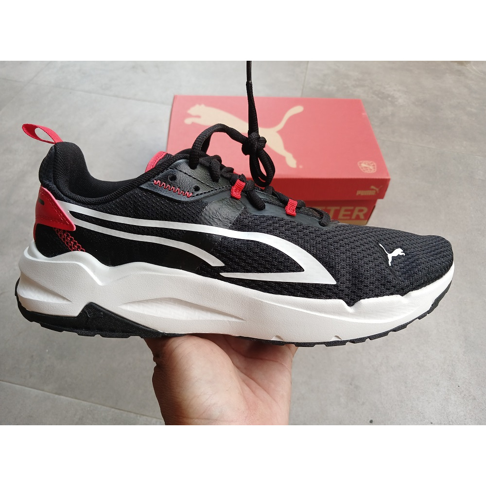 Sepatu Pria Original 100% Branded Running Sepatu Jogging Sepatu Sneakers Cowok Stride Hitam Merah