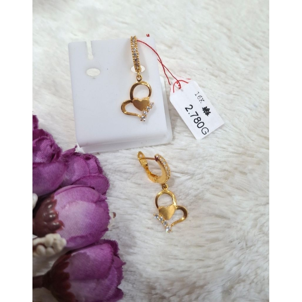 Anting emas 70 hati double