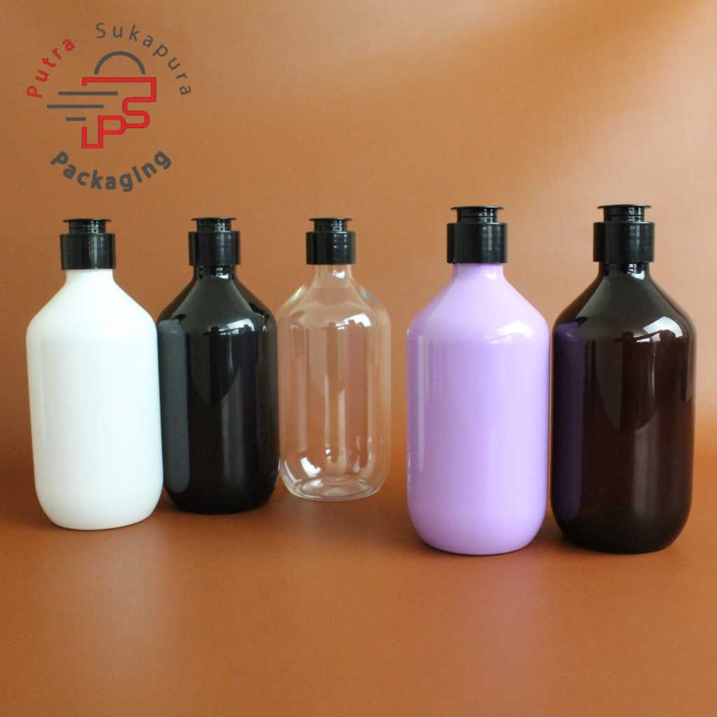 Botol fliptop 300ml manda / botol fliptop 300ml/fliptop neck 24 hitam jamur