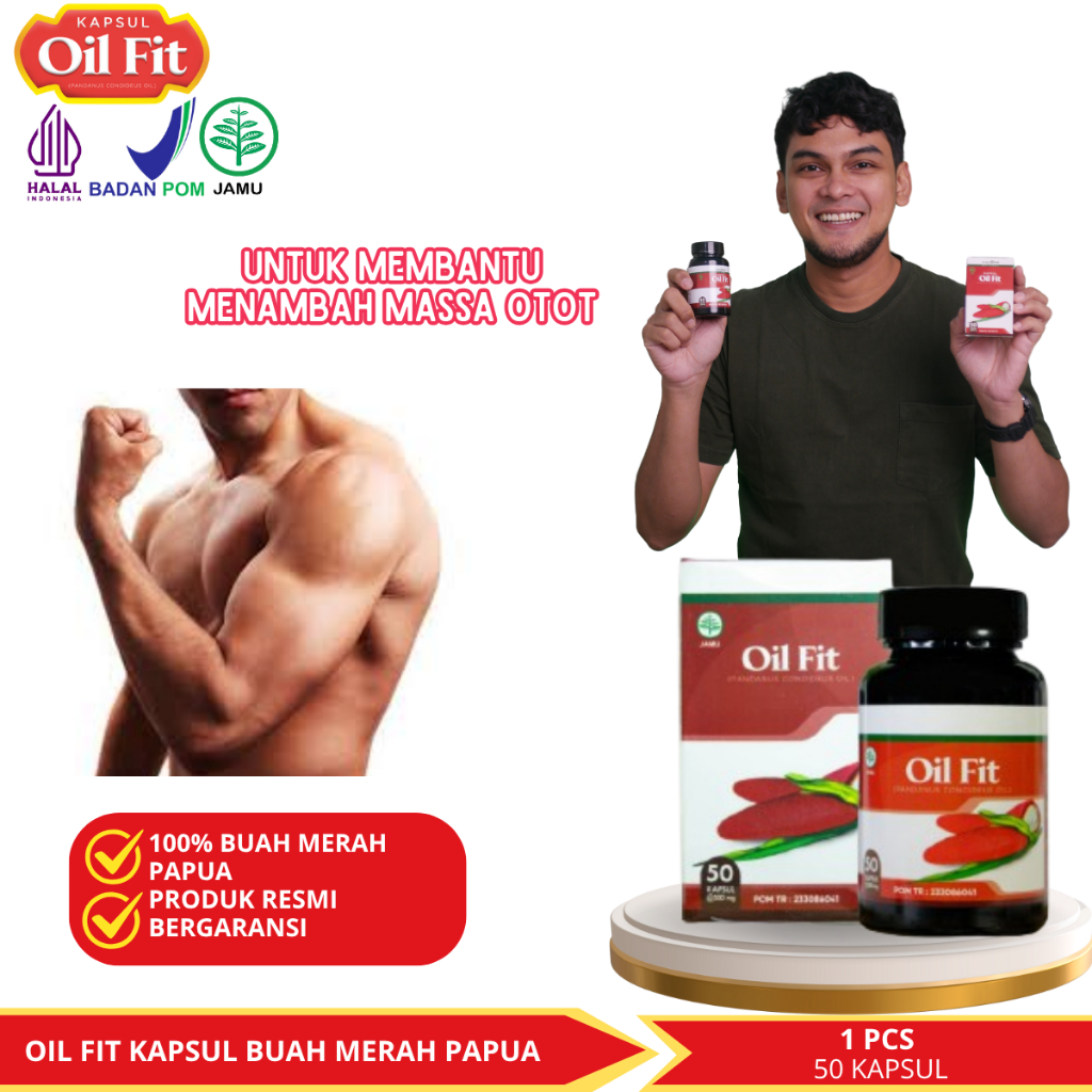 Suplemen dan Vitamin Membantu Menambah Massa Otot, Untuk Pertumbuhan Otot, Kekuatan Otot - Oil Fit K