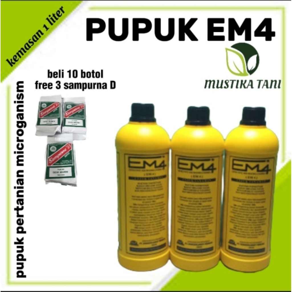 pupuk EM4 pertanian microganism/pupuk organik EM4 original/pupuk pertanian EM4 original kemasan 1 li