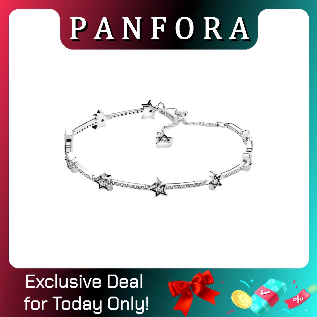 【Best Seller】Gelang Pasangan Perak Murni 925, Desain Pandora Elegan, Hadiah Romantis untuk Pria & Wa