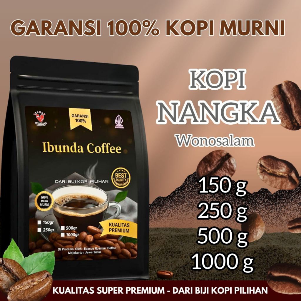 Ibunda Coffee - Super Premium Bubuk Kopi Nangka / Liberika Wonosalam 150 Gram - Biji Bubuk Kopi Murn